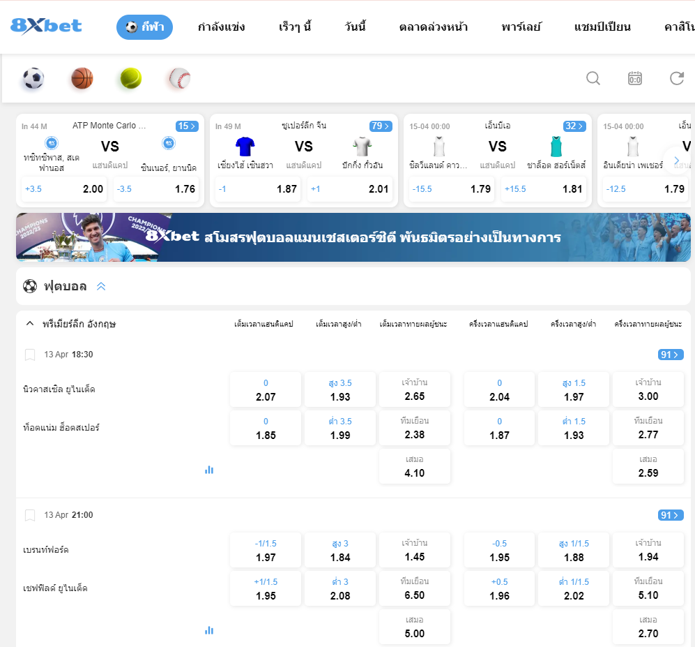 ฉันควร เดิมพันฟุตบอลที่ 8XBET?